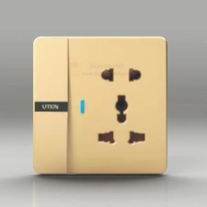 Bộ công tắc đơn 1 chiều và ổ cắm 5 chấu đa năng Uten Q7GK11Z12Z13/N