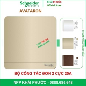 Bộ công tắc đơn 2 cực 20A Schneider E8331D20N_WG