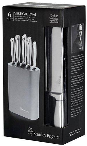 Bộ dao 6 món Stanley Rogers Vertical Oval