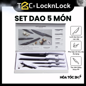 Bộ dao nhà bếp 5 món Cookplus Lock&Lock CKK101S5BLK