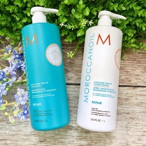 Bộ dầu gội và dầu xả phục hồi độ ẩm Moroccanoil Moisture Repair 1000ml