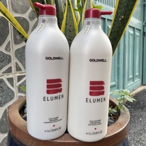 Bộ dầu gội xả Goldwell Elumen Wash Treat - 1000ml, dành cho tóc nhuộm màu elumen