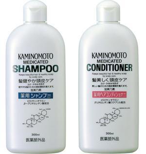 Bộ dầu gội xả kích thích mọc tóc Kaminomoto Medicated Shampoo 300ml