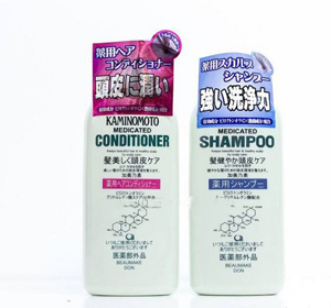 Bộ dầu gội xả kích thích mọc tóc Kaminomoto Medicated Shampoo 300ml