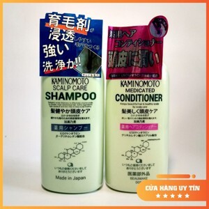 Bộ dầu gội xả kích thích mọc tóc Kaminomoto Medicated Shampoo 300ml