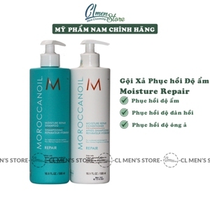 Bộ dầu gội xả phục hồi tóc hư tổn Moroccanoil Moisture Repair Shampoo - 250ml