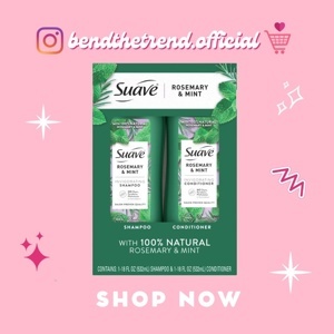 Bộ dầu gội – xả Suave Rosemary + Mint