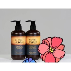 Bộ dầu gội xả tinh dầu phục hồi cho tóc hư tổn Argan Deluxe - 300ml