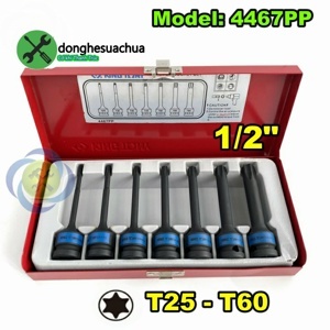 Bộ đầu khẩu lục giác sao 7 chi tiết T25-T60 Kingtony 4467PP