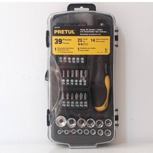 Bộ đầu khẩu và mũi vít 39 chi tiết Pretul JUDA-39P