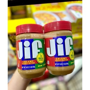 Bơ đậu phộng mịn Jif hũ 454g