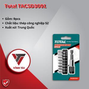 Bộ đầu tua vít Total TACSD3091 (9 chi tiết)