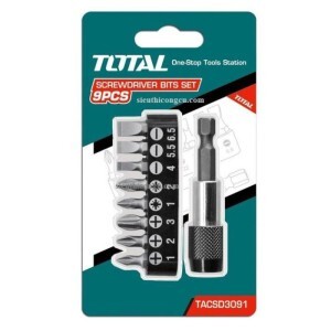 Bộ đầu tua vít Total TACSD3091 (9 chi tiết)