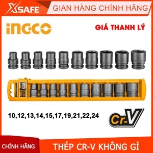 Bộ đầu tuýp 10 chi tiết Ingco HKISSD12101