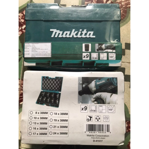 Bộ đầu tuýp 1/2" 9 chi tiết Makita D-41517