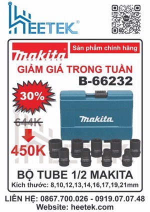 Bộ đầu tuýp 1/2″ Makita B-66232