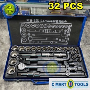 Bộ đầu tuýp 32 chi tiết C-Mart K0108