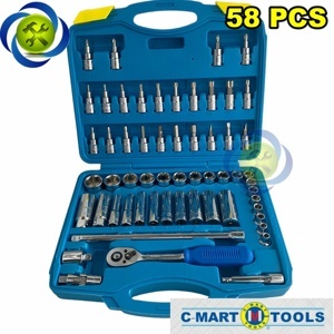 Bộ đầu tuýp 58 chi tiết C-Mart K0020