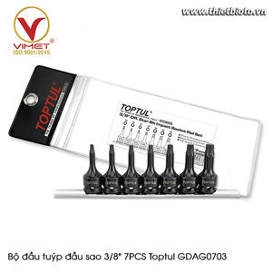 Bộ đầu tuýp đầu sao Toptul GDAG0703, 3/8" 7 món