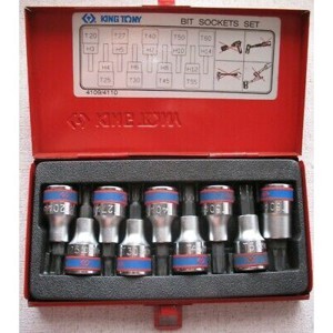 Bộ đầu tuýp lục giác 9 chi tiết Kingtony 4109PR - 1/2"