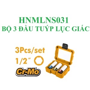 Bộ đầu tuýp màu 3 chi tiết Ingco HNMLNS031