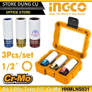 Bộ đầu tuýp màu 3 chi tiết Ingco HNMLNS031