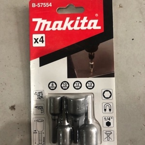 Bộ đầu tuýp vặn vít 4 cái Makita B-57554