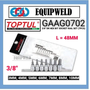 Bộ đầu vít 7 món BCDA Toptul GAAG0702 3/8"