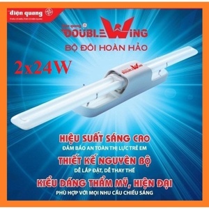 Bộ đèn Doublewing Điện quang DW224D (2x24W daylight)