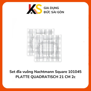 Bộ đĩa vuông Nachtmann Square Plate Square 101045 - Bộ 2 chiếc 21cm