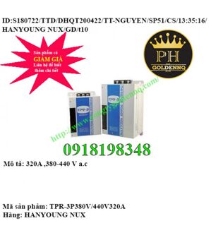 Bộ điều khiển nguồn Hanyoung TPR-3P380V/440V320A