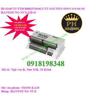 Bộ điều khiển nhiệt độ đa kênh Hanyoung SM100-KA20