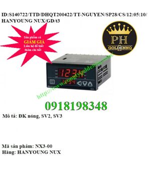 Bộ điều khiển nhiệt độ Hanyoung NX3-00