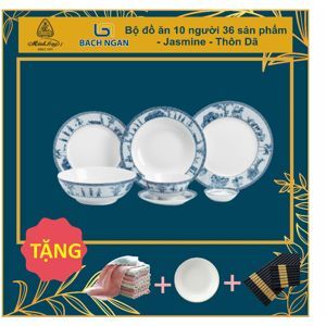 Bộ đồ ăn 10 người 36 sản phẩm – Jasmine – Thôn Dã