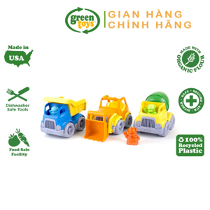 Bộ đồ chơi 3 loại xe xây dựng Green Toys