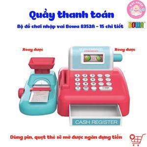 Bộ đồ chơi nhập vai Bowa 8352A- Quầy thanh toán 15 chi tiết, có dùng pin