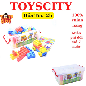 Bộ đồ chơi xếp hình mầm non Sato60 - 68 chi tiết