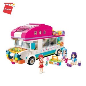 Bộ đồ chơi xếp hình Qman 2020 - Xe cắm trại trên bãi biển