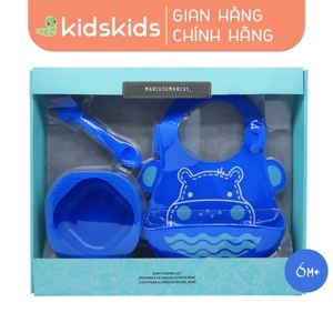 Bộ đồ dùng ăn dặm silicon Baby Marcus & Marcus