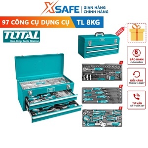 Bộ đồ nghề đựng trong hộp sắt 59 chi tiết Total THPTCS70971