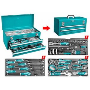 Bộ đồ nghề đựng trong hộp sắt 59 chi tiết Total THPTCS70971