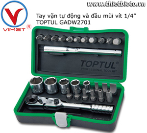 Bộ đồ nghề xách tay 1/4" 27pcs Toptul GADW2701