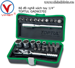 Bộ đồ nghề xách tay 1/4" 27pcs Toptul GADW2702