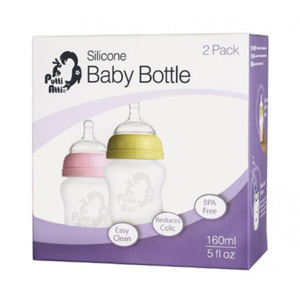 Bộ đôi bình sữa silicone Putti Atti (160ml)