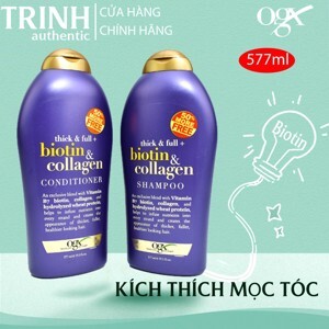 Bộ đôi dầu gội chống rụng tóc Thick & Full Biotin Collagen 577ml x2