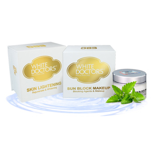 Bộ đôi dưỡng trắng White Doctors - Skin Lightening & Sun Block Makeup