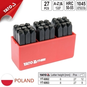Bộ đột chữ cái 27 chi tiết Yato YT-6862