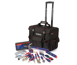 Bộ dụng cụ 176 chi tiết xe đẩy túi Workpro W009029