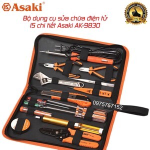 Bộ dụng cụ sửa chữa điện tử 15 chi tiết Asaki AK-9830