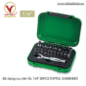 Bộ dụng cụ vặn ốc TOPTUL GABW3001 - 1/4 inch 30 chi tiết